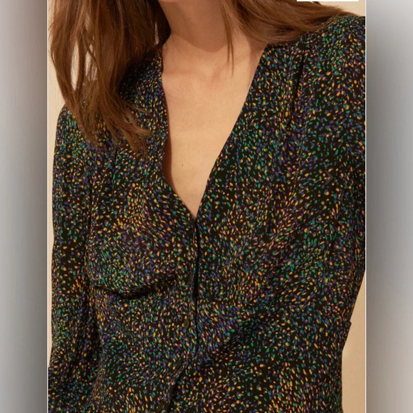 ba&sh Black Multicolor Blouse - Picture 11 of 11